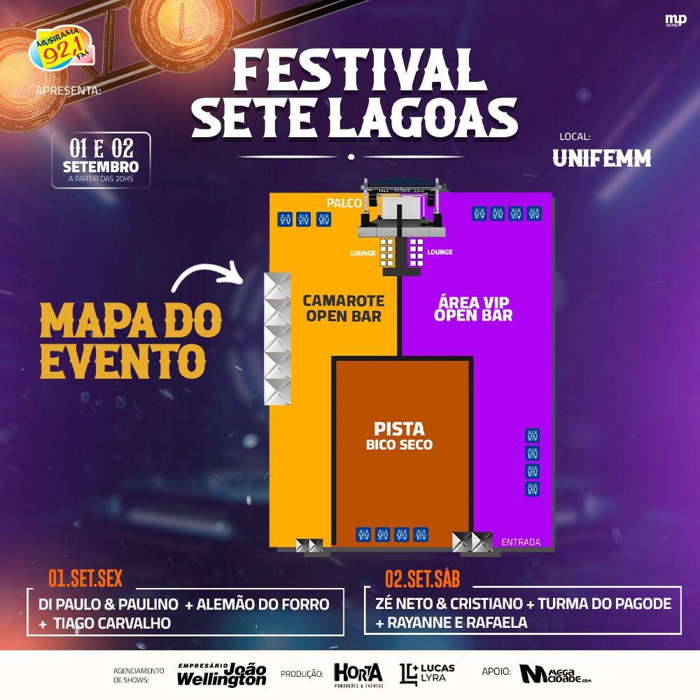 Programação: Festival Sete Lagoas – 2023 – Inimutaba Fest